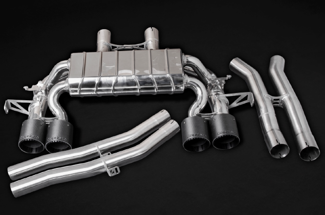 BMW M3/M4 (G80/G82) - Valved Exhaust with Middle Silencer Delete & Carbon Tips