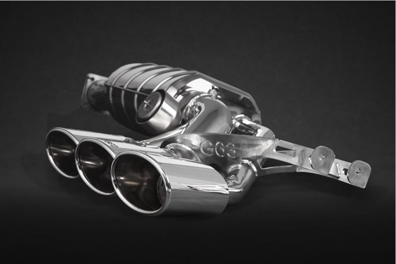 
                  
                    Mercedes AMG G550/G500 (W463A) 4L BiTurbo - ECE Valved Triple Mufflers (CES3)
                  
                